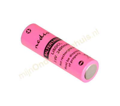 Nedis Lithium thionyl chloride battery LI6A/1800, 3.6 V 2400mAh