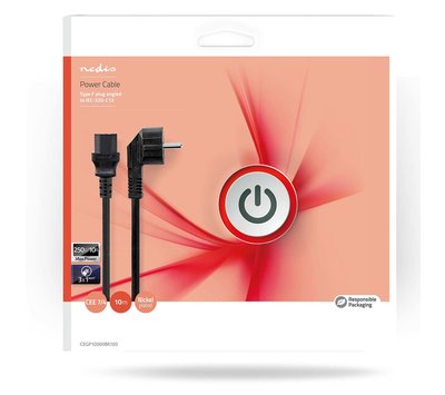 Stroomkabel Schuko naar C13 10m CEGP10000BK100