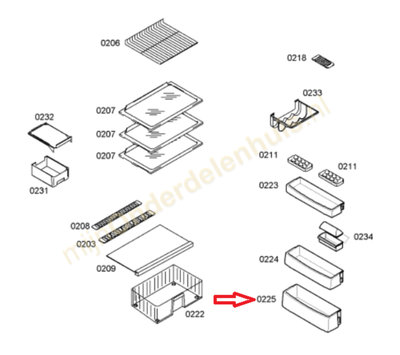 Siemens flessenbak van koelkast 00665457