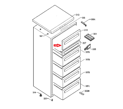 AEG klep van vriezer 2064294024