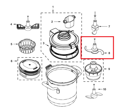 KitchenAid sikkelmes van CookProcessor 5KZMB11 W10769040