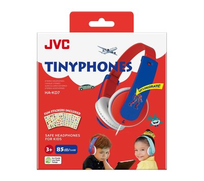 JVC TinyPhones hoofdtelefoon met begrensd volume HAKD7RNE rood