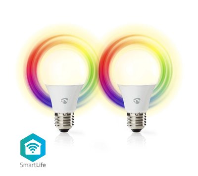 Nedis SmartLife meerkleuren lamp E27 WIFILRC20E27