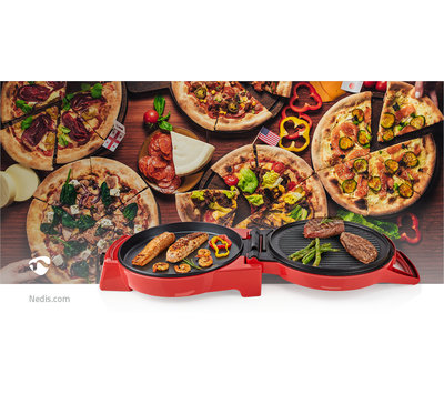 Nedis pizzamaker en grill FCPM100FRD