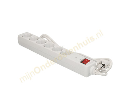 EGB universele tafelcontactdoos 6-voudig 1.5m wit 047700
