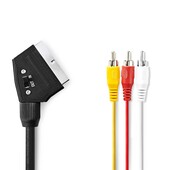 Nedis Scart naar tulp kabel 2m CVGL31130BK20