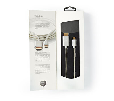 Nedis USB-C naar HDMI adapter kabel tot 20 Gbps - 2m  CCTB64655AL20