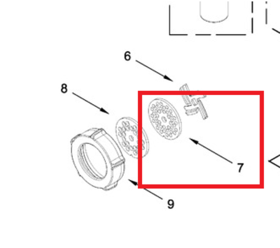 KitchenAid snijplaat van vleesmolen W11445832