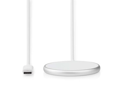 Nedis draadloze lader USB C voor smartphone WCHAQM200SI