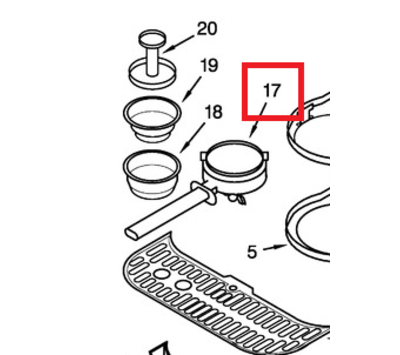 KitchenAid houder van koffiemachine W10756670