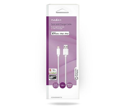 Apple Lightning laad-/datakabel voor iPhone 1m CCGB39300WT10