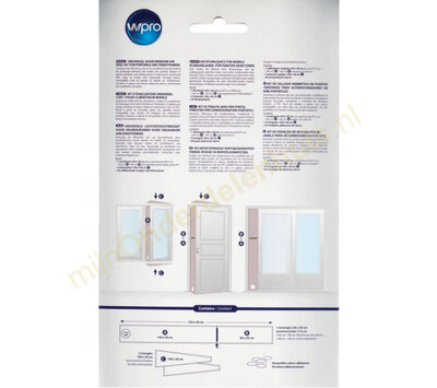 Wpro raamddoorvoer voor mobiele airco  484000008629