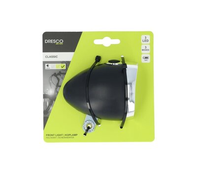 Dresco koplamp Classic  zwart 5251000