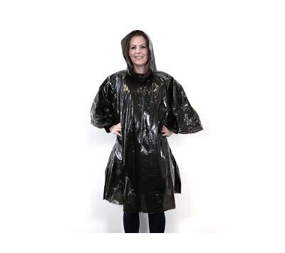 Dresco regenponcho zwart 5250008