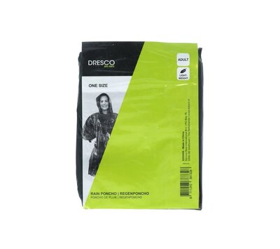 Dresco regenponcho zwart 5250008