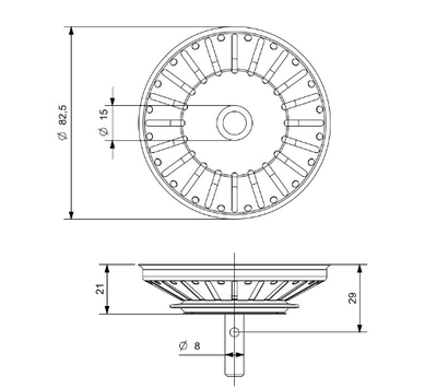 Reginox korfplug voor spoelbak R30615