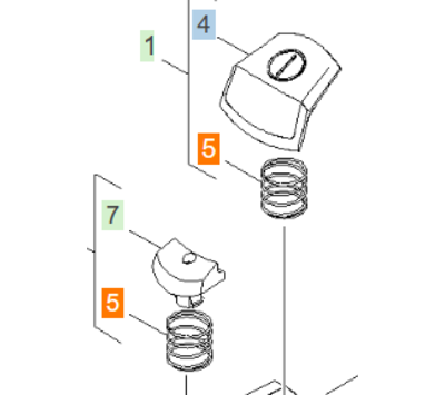 Karcher veer van knop stofzuiger 5.332-934.0