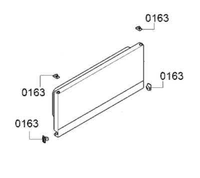 Bosch scharnierpunt-set van vriezer 10000416