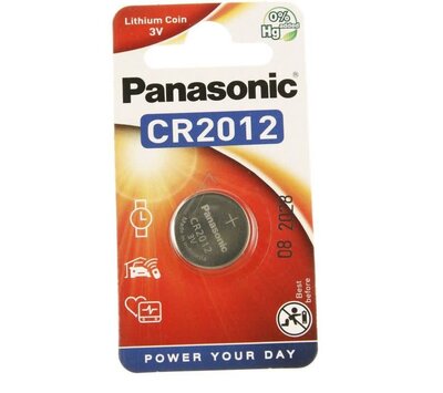 Panasonic knoopcel CR2012 3V Lithium