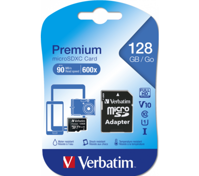 Verbatim Micro SD kaart 128GB SDXC 44085