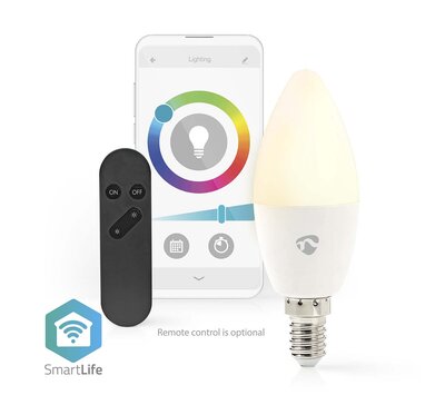 Nedis SmartLife meerkleuren lamp E14  WIFILRC10E14