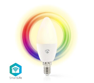 Nedis SmartLife meerkleuren lamp E14  WIFILRC10E14