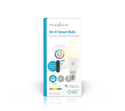 Nedis Smartlife meerkleuren lamp E14 WIFILRC10E14