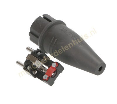 ABL stekker met randaarde rubber