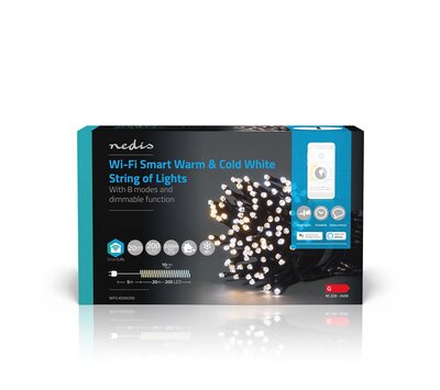 Nedis SmartLife 200 LED kerstverlichting WIFILX02W200