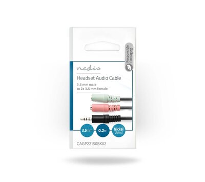 Adapterkabel 3.5mm jack headset CAGP22150BK02