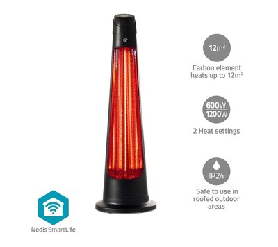 Nedis SmartLife patio verwarmer HTPA21BKW