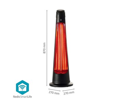 Nedis  SmartLife patio verwarmer HTPA21BKW