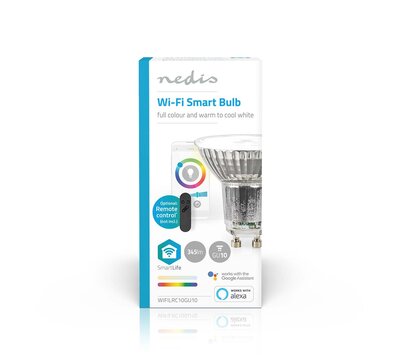 Nedis SmartLife meerkleuren lamp GU10 WIFILRC10GU10