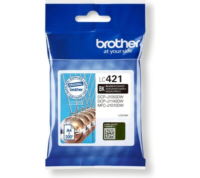 Originele Brother inktcartridge LC421BK Zwart