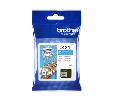 Originele Brother inktcartridge LC421C Blauw