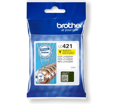 Originele Brother inktcartridge LC421Y Geel