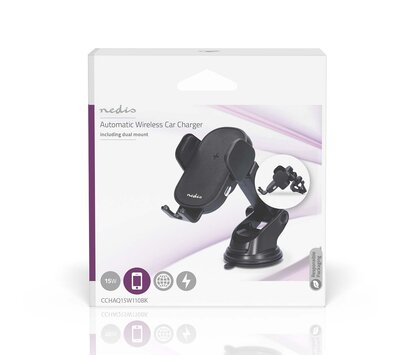 Nedis draadloze autolader CCHAQ15W110BK