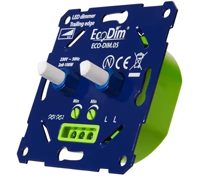 EcoDim Universele duo Led dimmer 2x 0-100W eco-dim.05