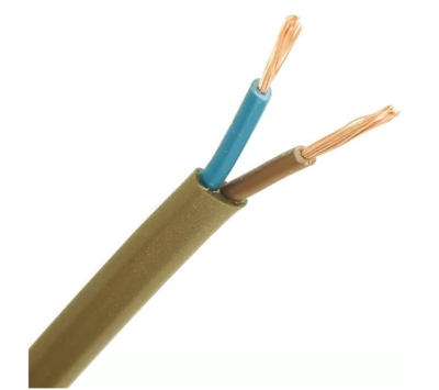 Universeel snoer afgeplat brons 2 x 0.75mm²