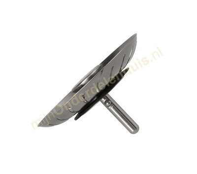 Caressi korfplug van spoelbak CA50519Z Gun Metal