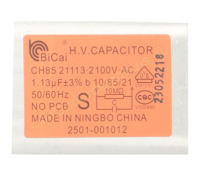 Samsung condensator van magnetron 2100V 1,13µF 2501-001012