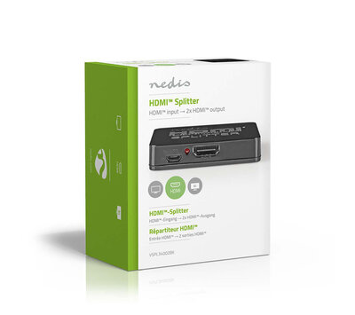 Nedis 2-poorts HDMI-splitter VSPL34002BK