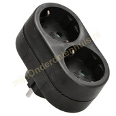 VB VB verdeelstekker 2x RA verticaal zwart 41262