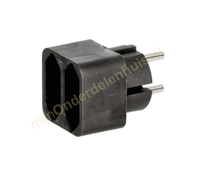 VB verdeelstekker 2x euro zwart