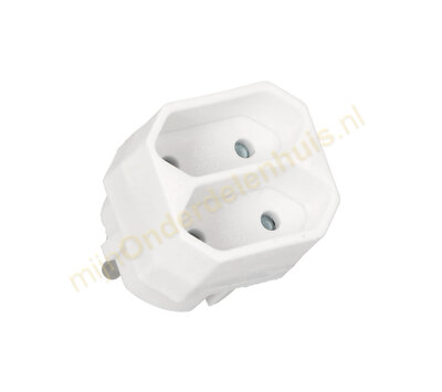 VB verdeelstekker 2x euro wit 41256