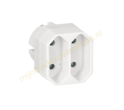 VB verdeelstekker 2x euro wit 41256