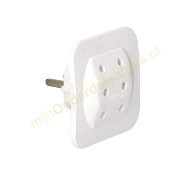 Kopp verdeelstekker 3-voudig plat verticaal wit 1749.0200.5