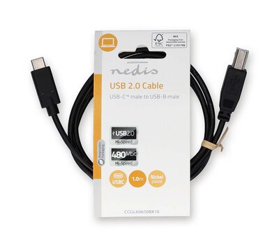 USB-C naar USB-B kabel 1m CCGL60650BK10