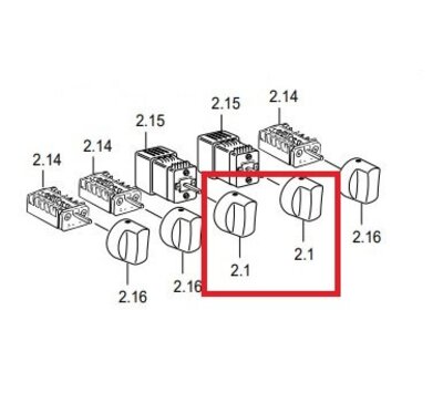 M-System knop van fornuis 218P47A345