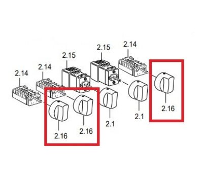 M-System knop van fornuis 218P92A345